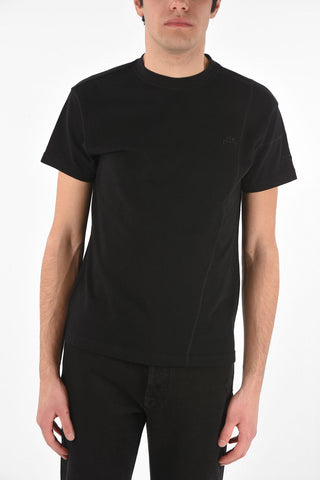 T-shirt Girocollo con Logo ricamato