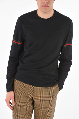 T-shirt Girocollo a Maniche Lunghe