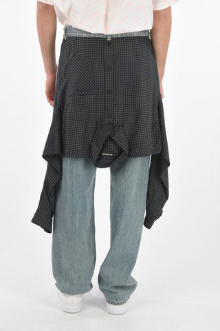 Jeans UNIFIT Lavaggio Chiaro con Camicia in Vita