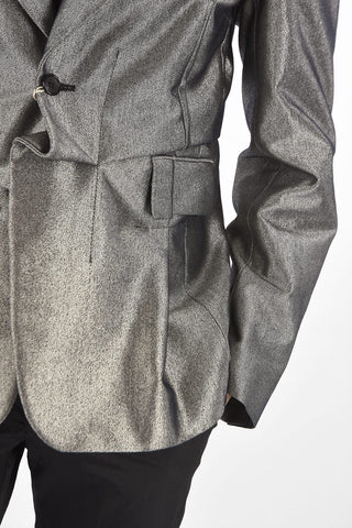 Blazer Monopetto Drappeggiato in Lurex