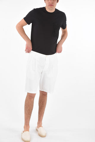 4 Pocket Double-pleated Cotton Shorts
