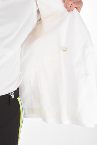 Double-breasted Double-layered Linen Blazer