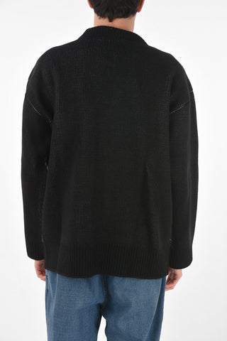 Oversized Crewneck Embroidered Sweater
