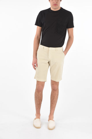 4 Pocket Cotton Shorts with Belt Loops