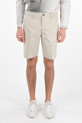 4 Pocket Stretch Cotton Shorts with Belt Loops