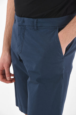 4 Pocket Cotton Shorts with Belt Loops