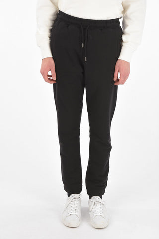 Embroidered joggers with drawstrings