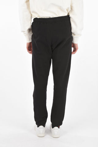 Embroidered joggers with drawstrings