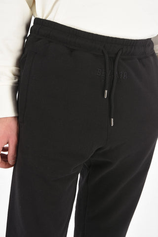 Embroidered joggers with drawstrings