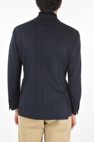Blazer ACADEMY SOFT a due bottoni Tartan in Lana con tasche a toppa