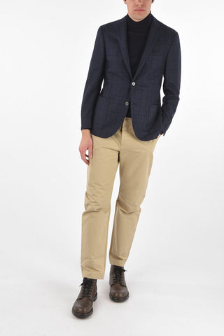 Blazer ACADEMY SOFT a due bottoni Tartan in Lana con tasche a toppa