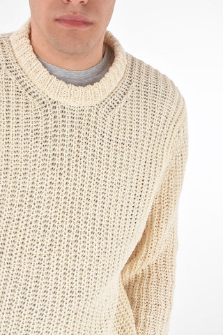 Crew Neck Openwork Oversized Pullover
