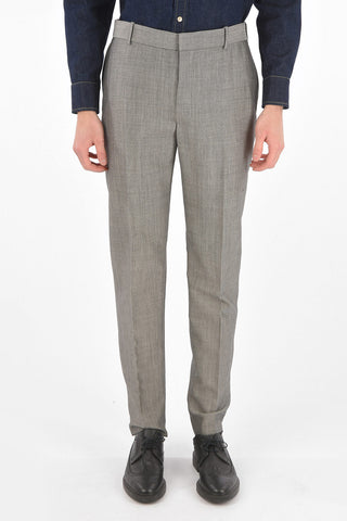 4 Pocket Hidden Fastening Wool Blend Pants