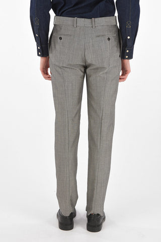 4 Pocket Hidden Fastening Wool Blend Pants