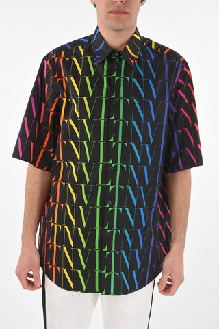 Short-sleeved Monogram Printed Shirt