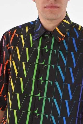 Short-sleeved Monogram Printed Shirt