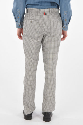 Pantaloni Graph Check con Chiusura Nascosta