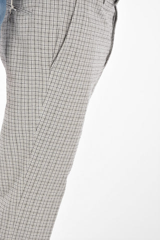 Pantaloni Graph Check con Chiusura Nascosta