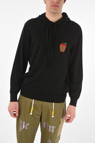 Felpa APPLE OVER in Maglia con Cappuccio 