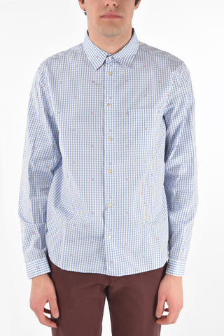 Checked classic collar Shirt with breast pocket