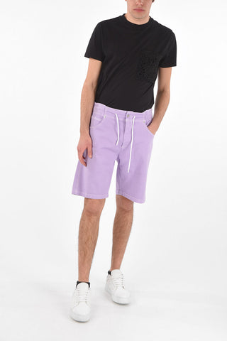 5 Pocket Denim Shorts with Drawstring