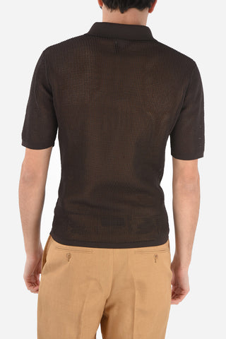 Openwork Fabric Polo