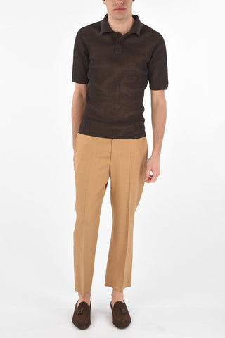 Openwork Fabric Polo