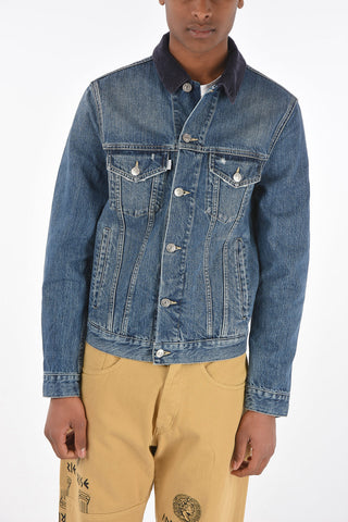 denim RENO jacket with corduroy collar