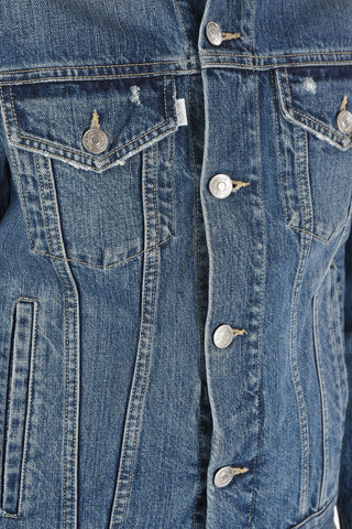 denim RENO jacket with corduroy collar