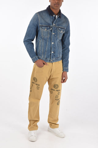 denim RENO jacket with corduroy collar