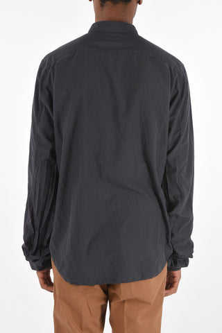 HOMME PLUS classic collar shirt with breast patch pocket