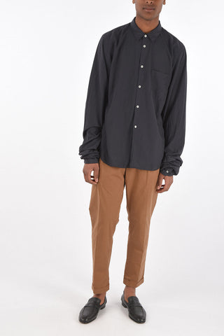 HOMME PLUS classic collar shirt with breast patch pocket