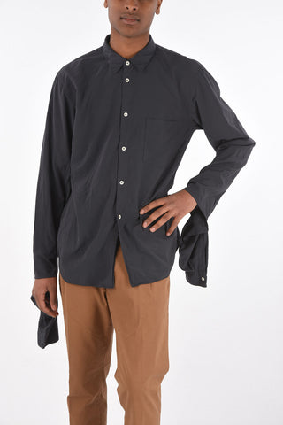 HOMME PLUS classic collar shirt with breast patch pocket