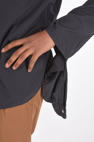 HOMME PLUS classic collar shirt with breast patch pocket