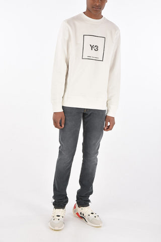 Y-3 YOHJI YAMAMOTO Felpa Girocollo con Stampa Logo