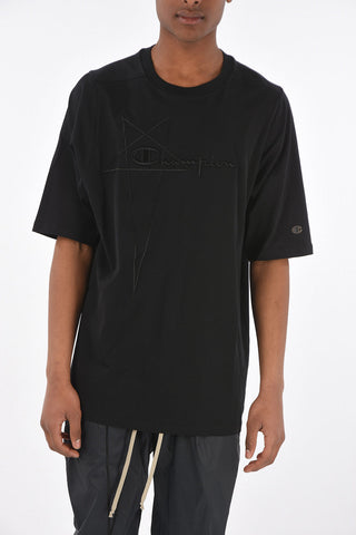 CHAMPION t-shirt girocollo JUMBO con ricamo frontale