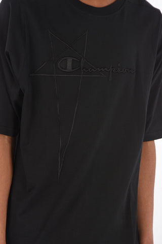 CHAMPION t-shirt girocollo JUMBO con ricamo frontale