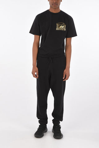 pantaloni jogger in felpa con coulisse in vita