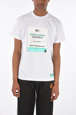 t-shirt girocollo con stampa