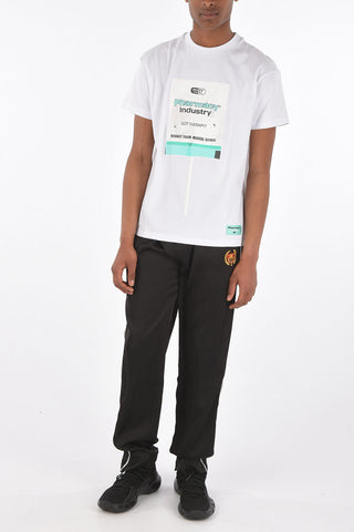 t-shirt girocollo con stampa