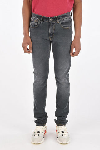 jeans a vita regolare strappato sul fondo 17cm