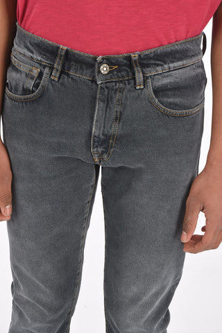 jeans a vita regolare strappato sul fondo 17cm