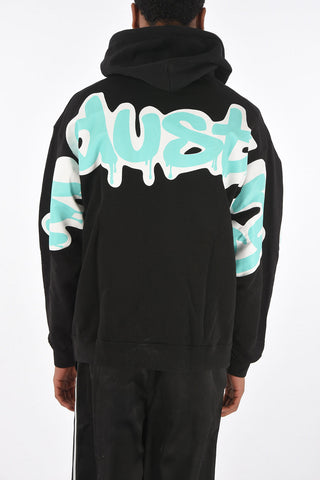 printed hooded sweatshirt with maxi patch pocket