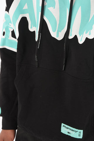 printed hooded sweatshirt with maxi patch pocket