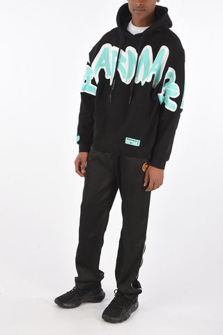 printed hooded sweatshirt with maxi patch pocket