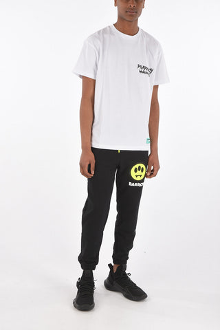 t-shirt girocollo con stampa sul dietro