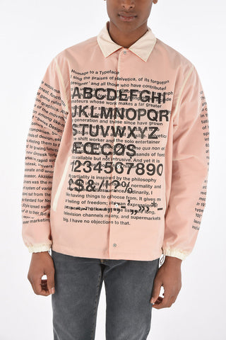 MAN Printed reversible HELVETICA Nylon overshirt