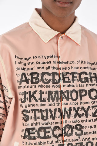 MAN Printed reversible HELVETICA Nylon overshirt