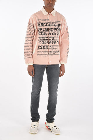 MAN Printed reversible HELVETICA Nylon overshirt