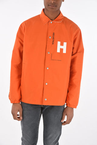 MAN Printed reversible HELVETICA Nylon overshirt